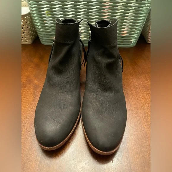 Sam Edelman Packer Bootie With Zipper - Black Nubuck Leather - Picture 3 of 8